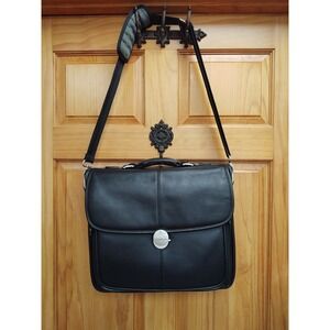 Dell Heavy Duty Leather Laptop Bag Case Professional Messenger Shoulder Strap